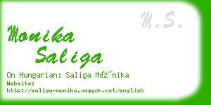 monika saliga business card